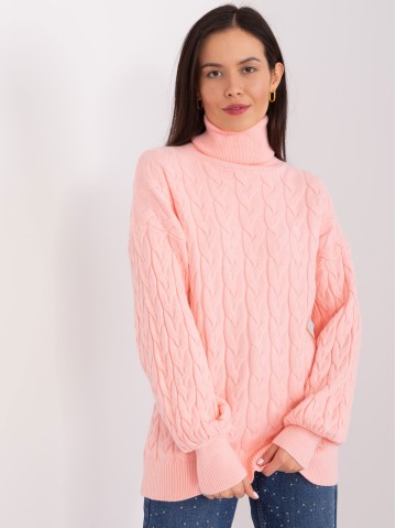 Sweter-AT-SW-2348.95-brzoskwiniowy 2