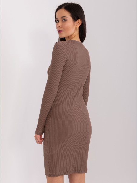 Sukienka-RV-SK-9219.13P-brązowy