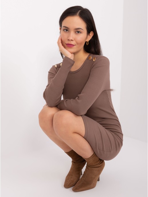 Sukienka-RV-SK-9219.13P-brązowy