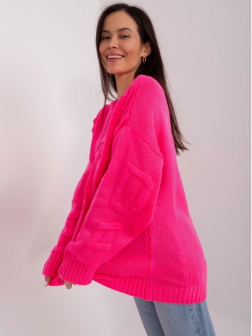 Megztinis-BA-SW-8053.31-fluo rožinis