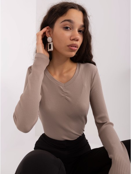 Bluzka-RV-BZ-9210.73-ciemny bezowy