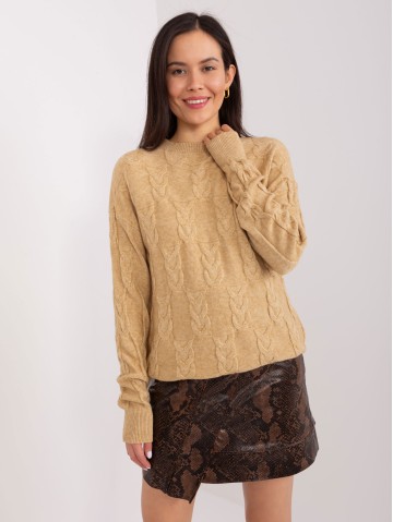 Sweter-AT-SW-2340.22-camelowy 2