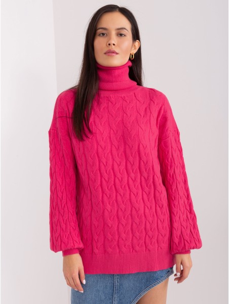 Sweter-AT-SW-2348.93-fuksjowy