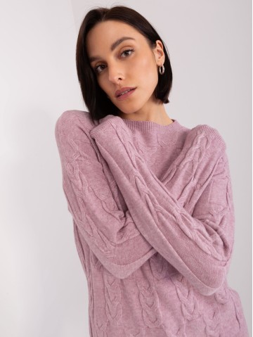 Sweter-AT-SW-2340.80-jasny fioletowy