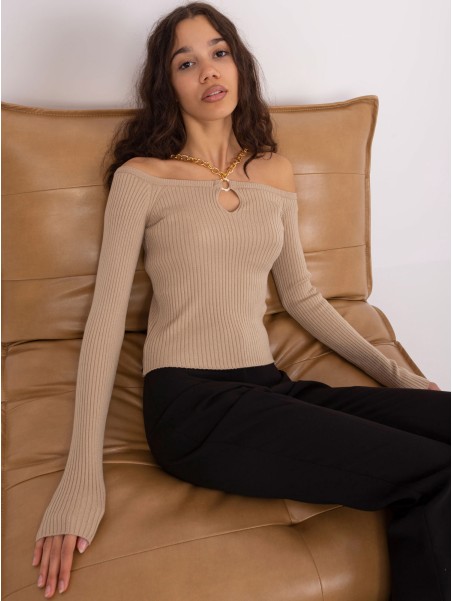 Sweter-EM-SW-070921.49-ciemny bezowy