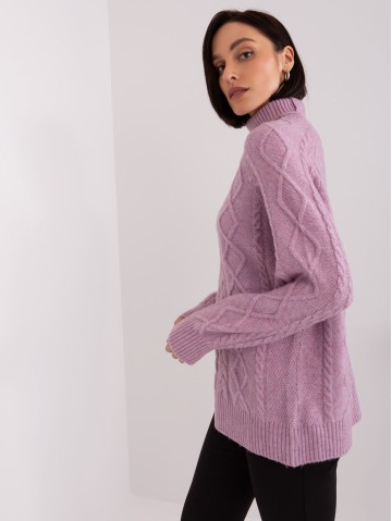 Sweter-AT-SW-2355-2.19P-fioletowy 2