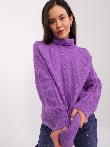 Sweter-AT-SW-2355-2.19P-fioletowy 2