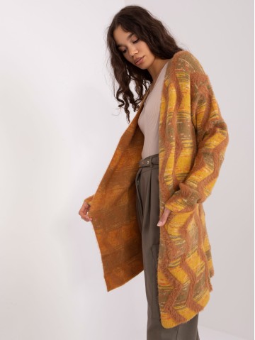 Sweter-AT-SW-234701.34-ciemny żółty