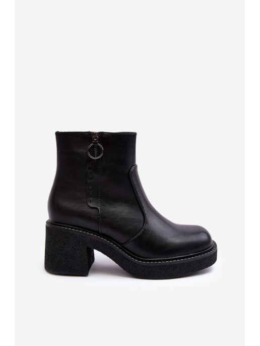 Women's Zipper Boots Black Romella Women's Zipper Boots Black Romella