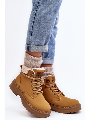 Women's Leather Trappers With Fur Camel Lynnvia 2