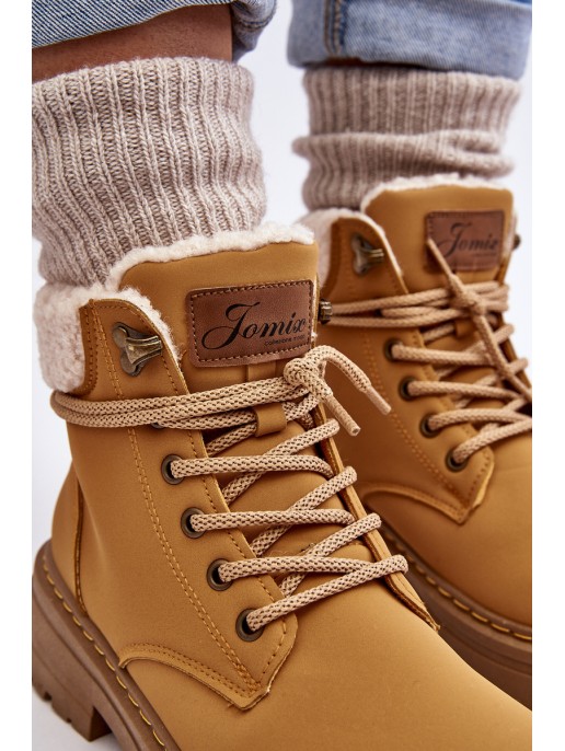 Women's Leather Trappers With Fur Camel Lynnvia