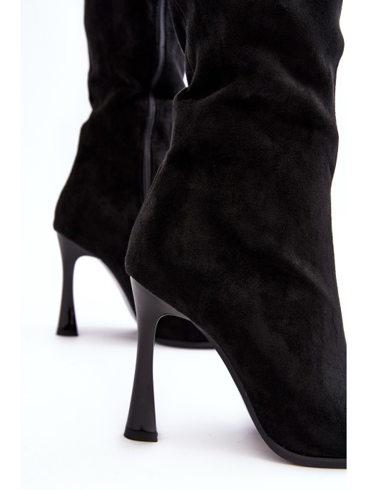 Moteriški batai su kailiu pamušalu juodi Isot Moteriški batai su kailiu pamušalu juodi Isot