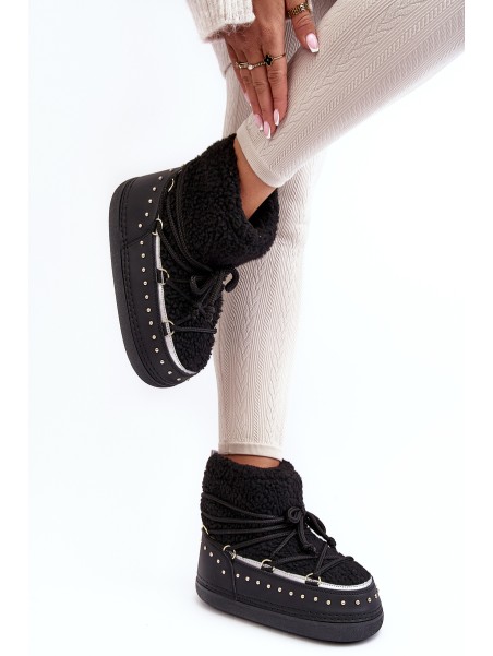 Women's Padded Snow Boots Black Rohes