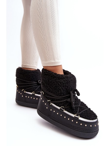 Women's Padded Snow Boots Black Rohes