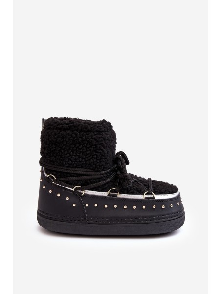 Women's Padded Snow Boots Black Rohes