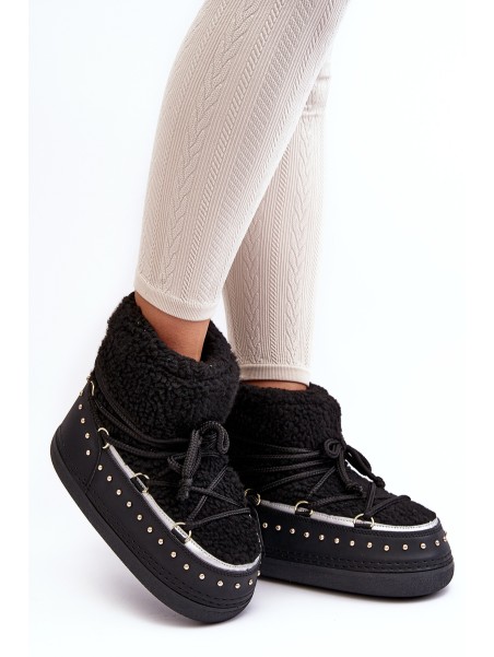 Women's Padded Snow Boots Black Rohes