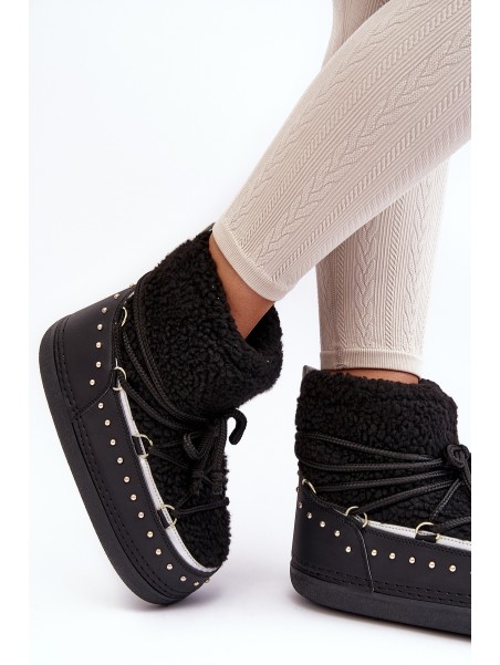 Women's Padded Snow Boots Black Rohes