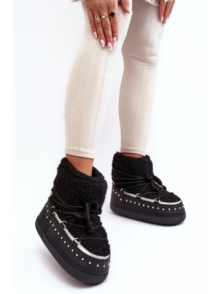 Women's Padded Snow Boots Black Rohes