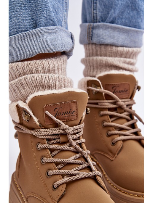 Women's Leather Trappers with Fur Brown Lynnvia