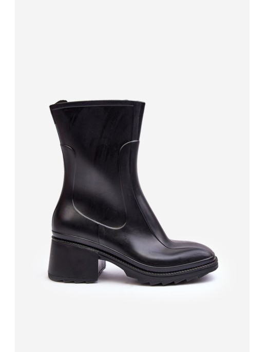 Women's Matte Boots Botki On Heel Black Bertaida Women's Matte Boots Botki On Heel Black Bertaida