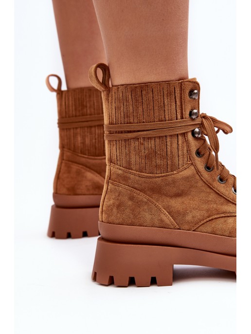 Women's Trapper Lace-Up Boots Camel Gordts