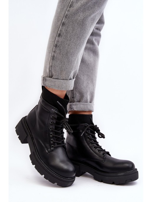 Women's Black Winter Boots with Sock Rivella Women's Black Winter Boots with Sock Rivella