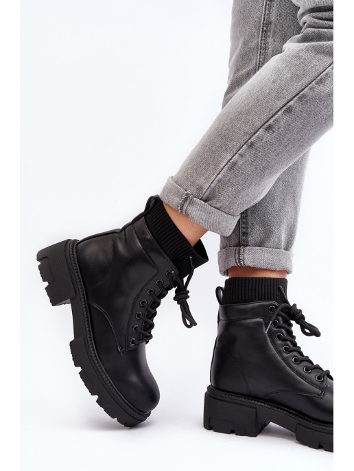 Women's Black Winter Boots with Sock Rivella Women's Black Winter Boots with Sock Rivella