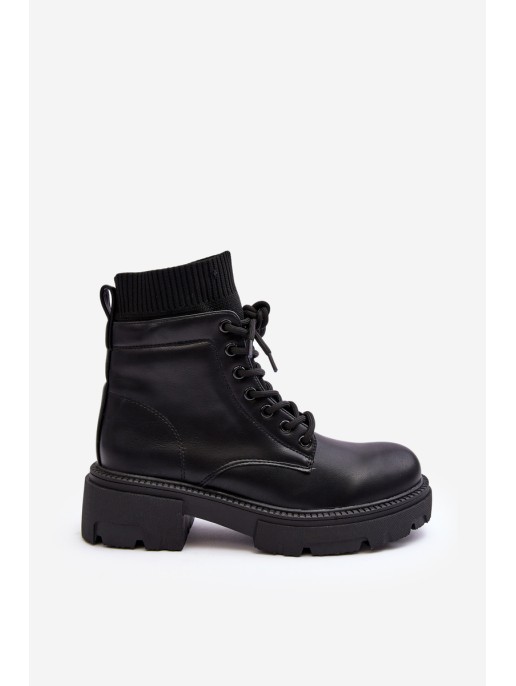 Women's Black Winter Boots with Sock Rivella Women's Black Winter Boots with Sock Rivella