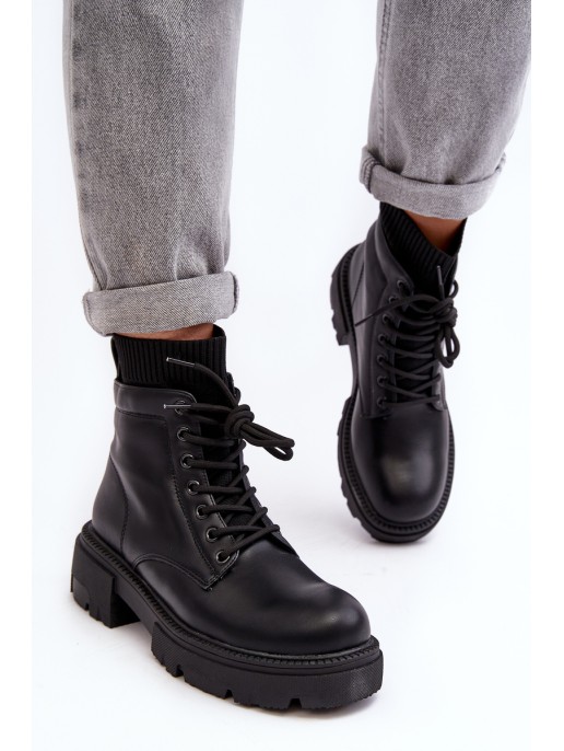 Women's Black Winter Boots with Sock Rivella Women's Black Winter Boots with Sock Rivella