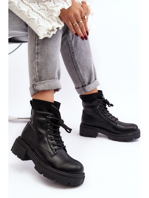 Women's Black Winter Boots with Sock Rivella Women's Black Winter Boots with Sock Rivella