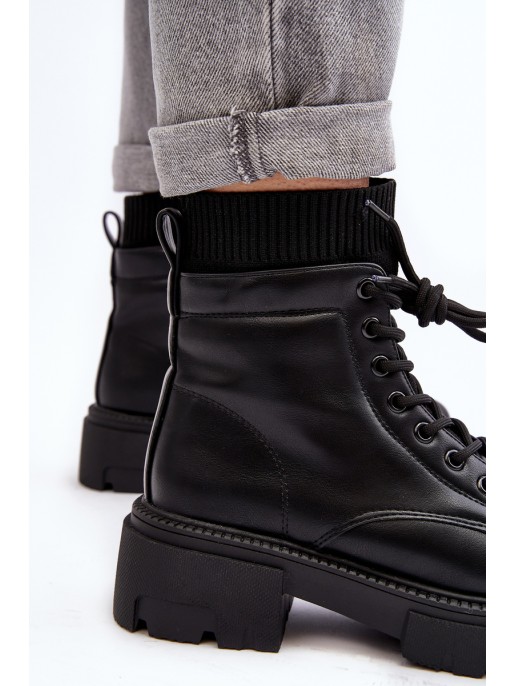 Women's Black Winter Boots with Sock Rivella Women's Black Winter Boots with Sock Rivella