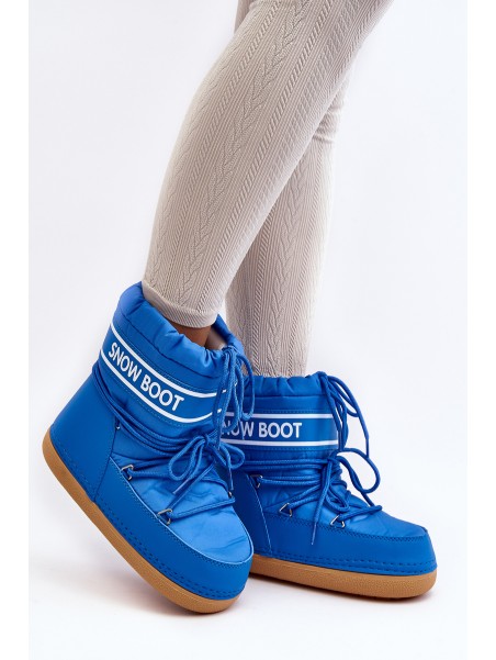 Women's tied snow boots blue Soia