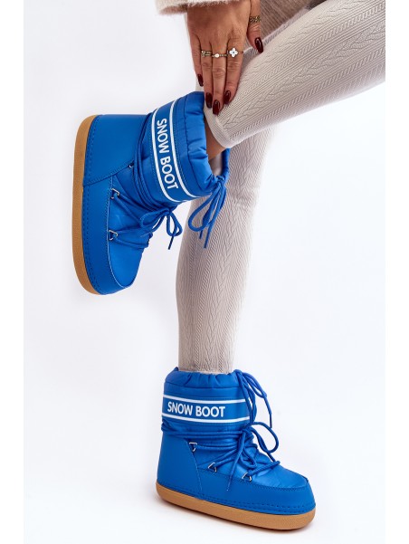 Women's tied snow boots blue Soia