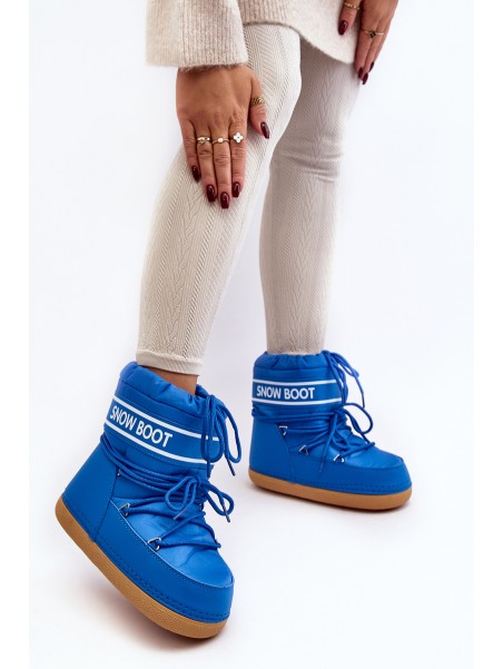 Women's tied snow boots blue Soia