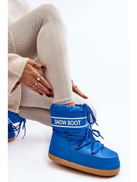 Women's tied snow boots blue Soia