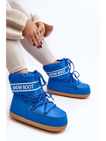 Women's tied snow boots blue Soia