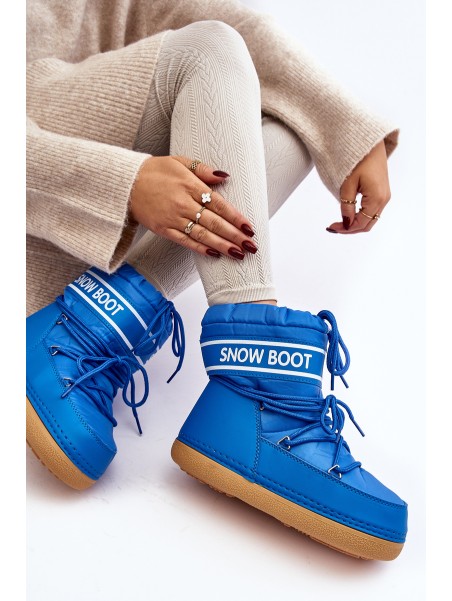 Women's tied snow boots blue Soia