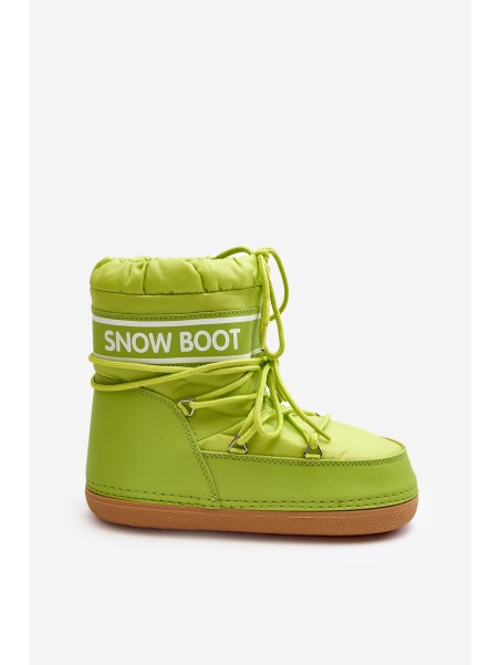 Women's tied snow boots in olive green Soia