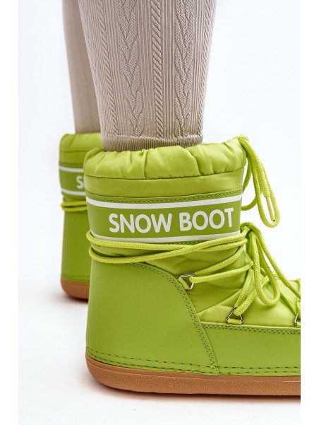 Women's tied snow boots in olive green Soia