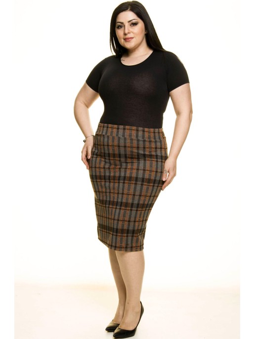 Клетчатая юбка-карандаш