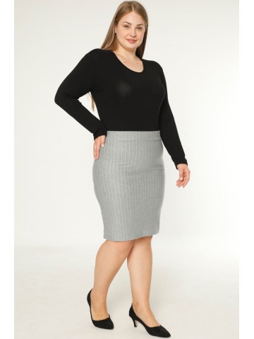 Pelēki svītraini svārki 2