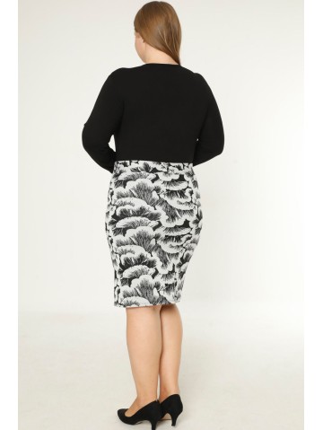 Полосатая юбка-карандаш 2