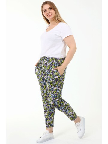 Повседневные брюки с цветочным принтом и карманами 2