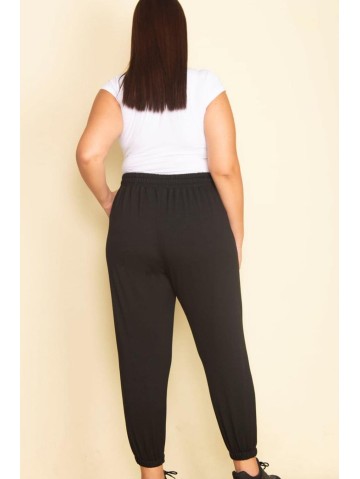 Черные тренировочные брюки с надписями 2