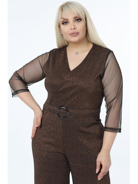 Elegants brūns kombinezons sievietēm