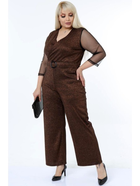 Elegants brūns kombinezons sievietēm