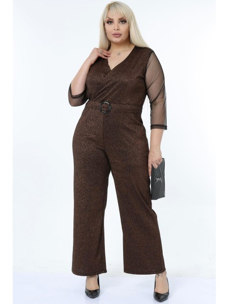 Elegants brūns kombinezons sievietēm