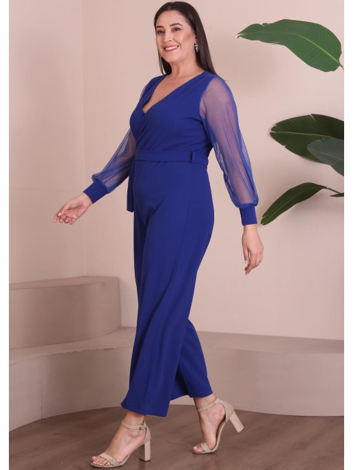 Zils elegants kombinezons ar lencīti Zils elegants kombinezons ar lencīti