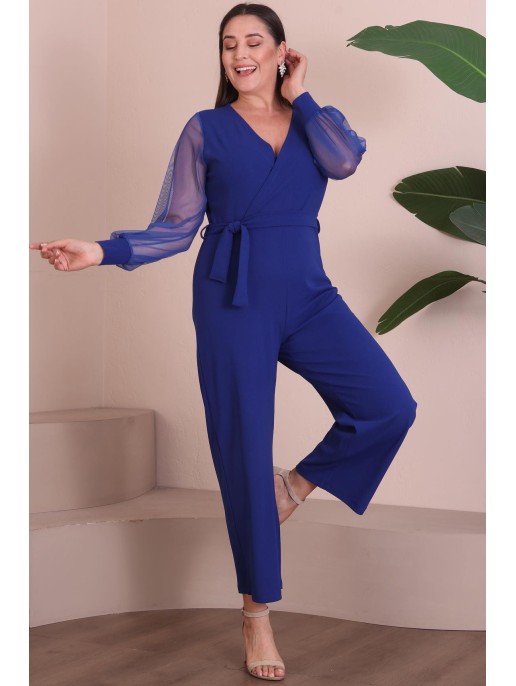 Zils elegants kombinezons ar lencīti Zils elegants kombinezons ar lencīti