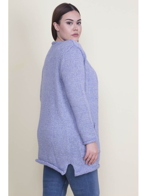 Skaists violets džemperis ar kabatām Skaists violets džemperis ar kabatām